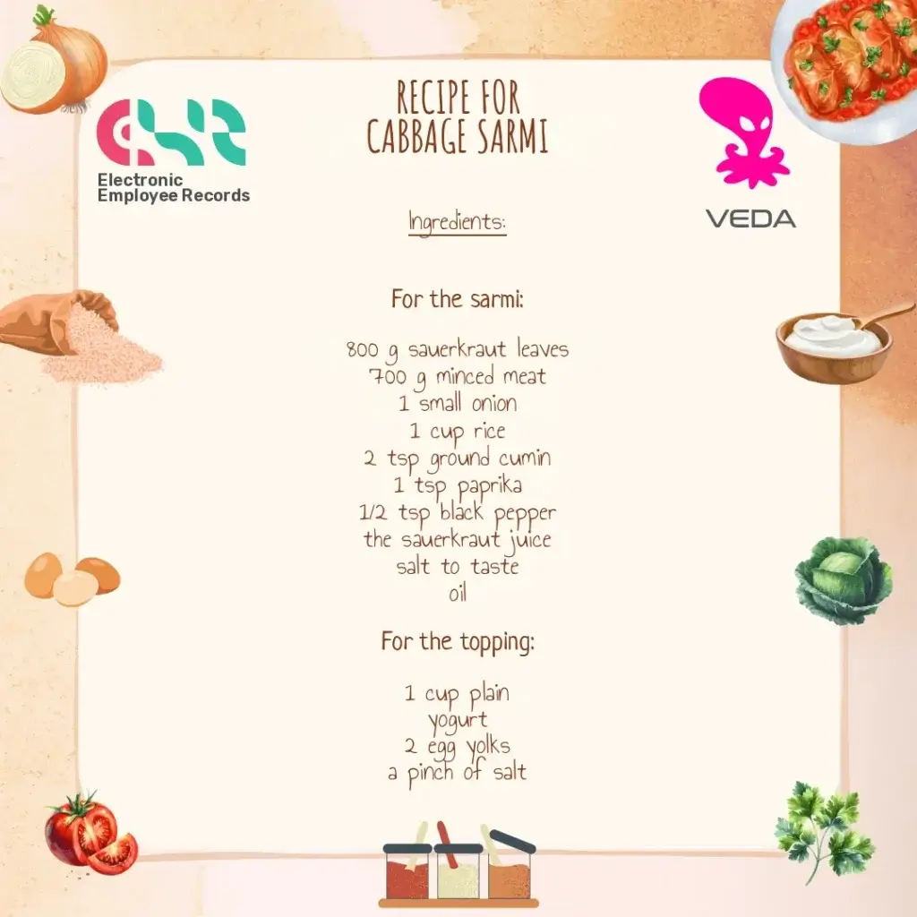 Cabbage sarmi recipe – ingredients